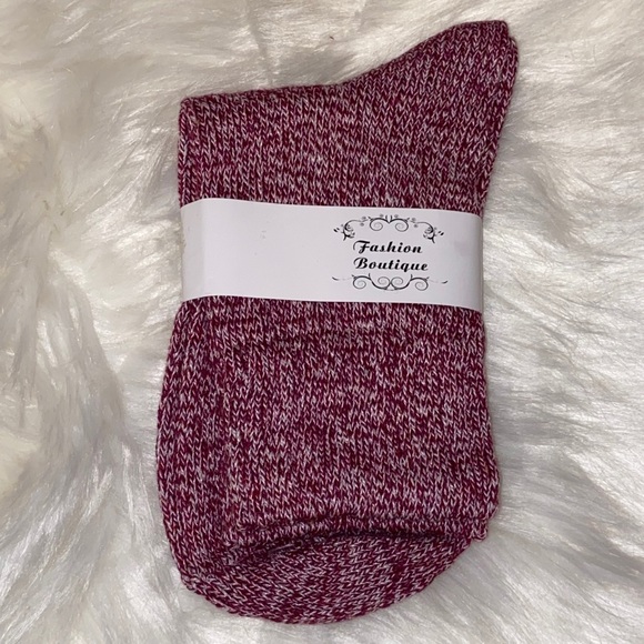 Accessories - Purple Wool Knit Socks